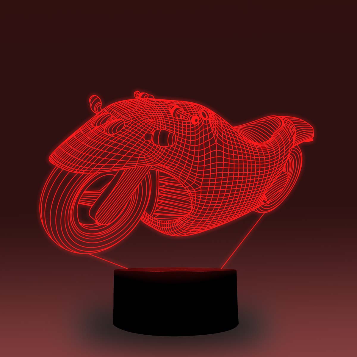 Transportation Images 3D Illusion LED Night Light w/  16 Colors Remote Touch Switch Adjustable Brightness for Kids Bedroom Decoration