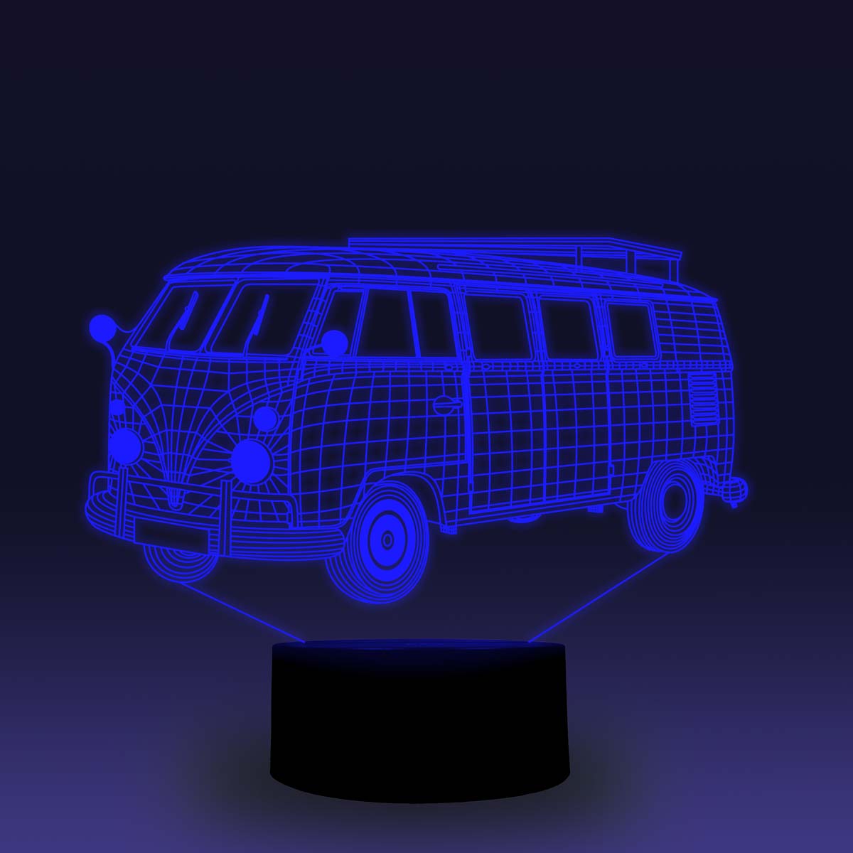 Transportation Images 3D Illusion LED Night Light w/  16 Colors Remote Touch Switch Adjustable Brightness for Kids Bedroom Decoration