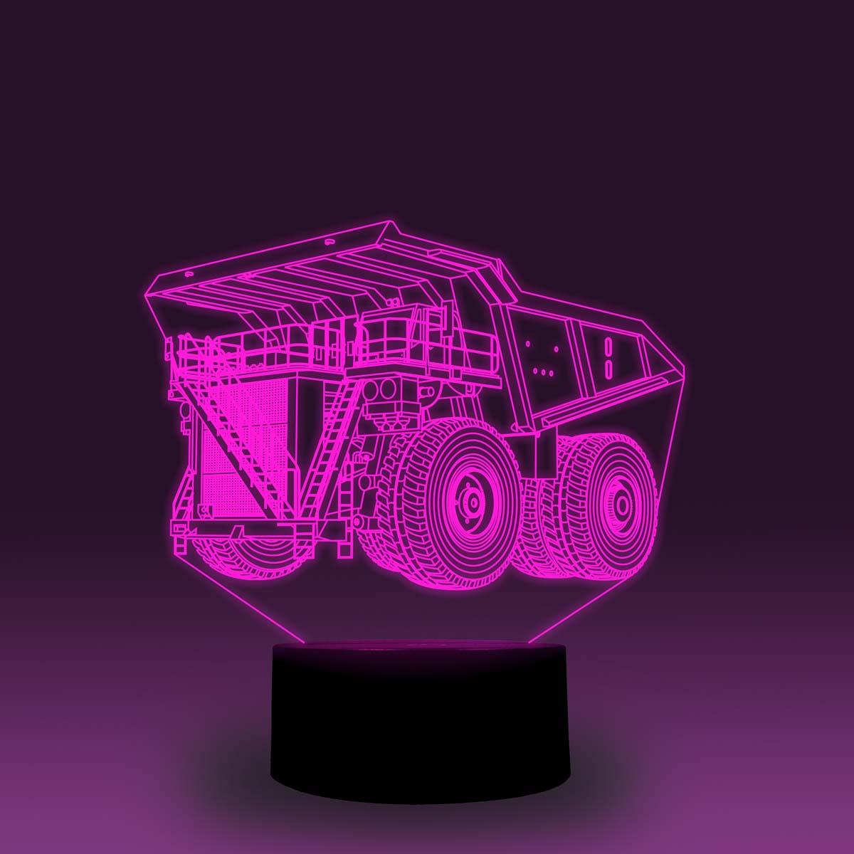 Transportation Images 3D Illusion LED Night Light w/  16 Colors Remote Touch Switch Adjustable Brightness for Kids Bedroom Decoration