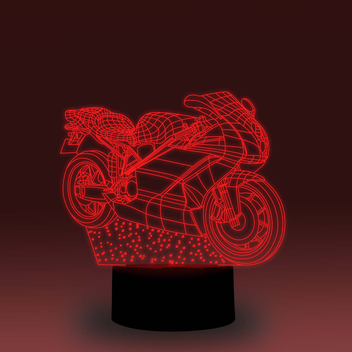 Transportation Images 3D Illusion LED Night Light w/  16 Colors Remote Touch Switch Adjustable Brightness for Kids Bedroom Decoration