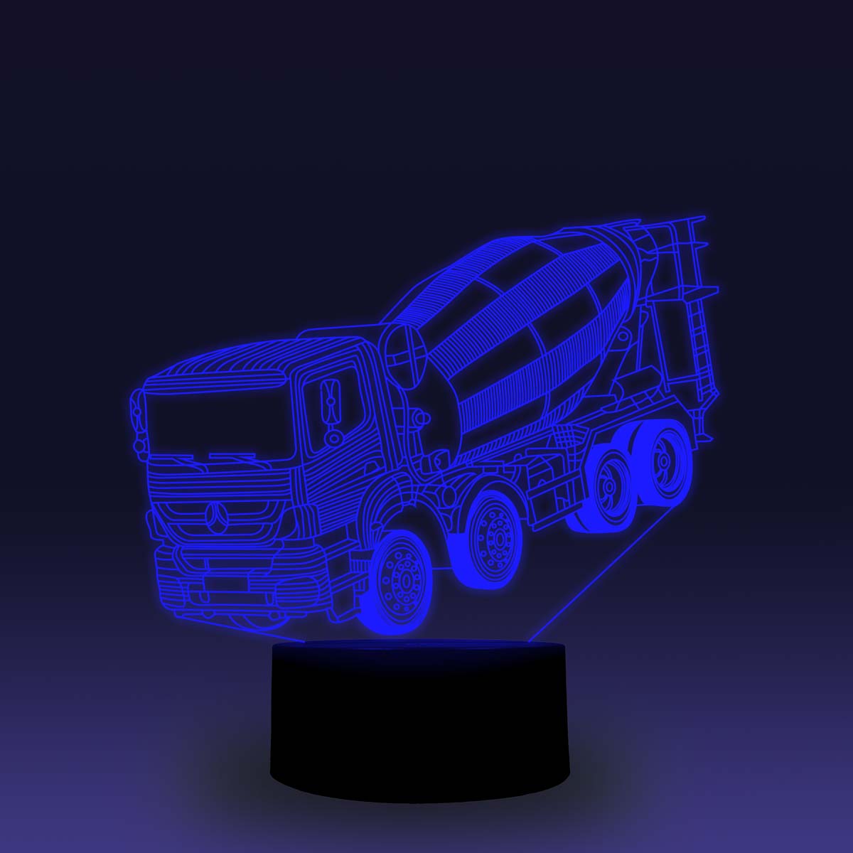 Transportation Images 3D Illusion LED Night Light w/  16 Colors Remote Touch Switch Adjustable Brightness for Kids Bedroom Decoration