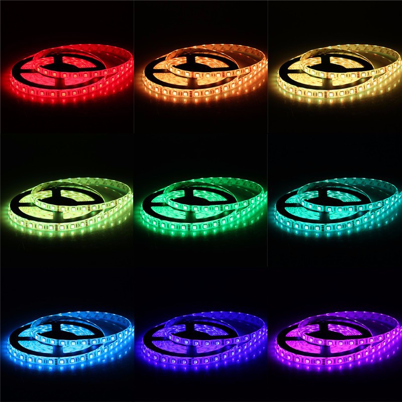 RGB LED Strip Lights 16.4FT/5M SMD5050 300led Waterproof RGB Color Changing LED Strip Light Kit