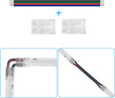 10PCS PACK RGB Color COB LED Strip Connectors Solderless 4 Conductors Connectors for 10mm Wide RGB COB Flex LED Strips