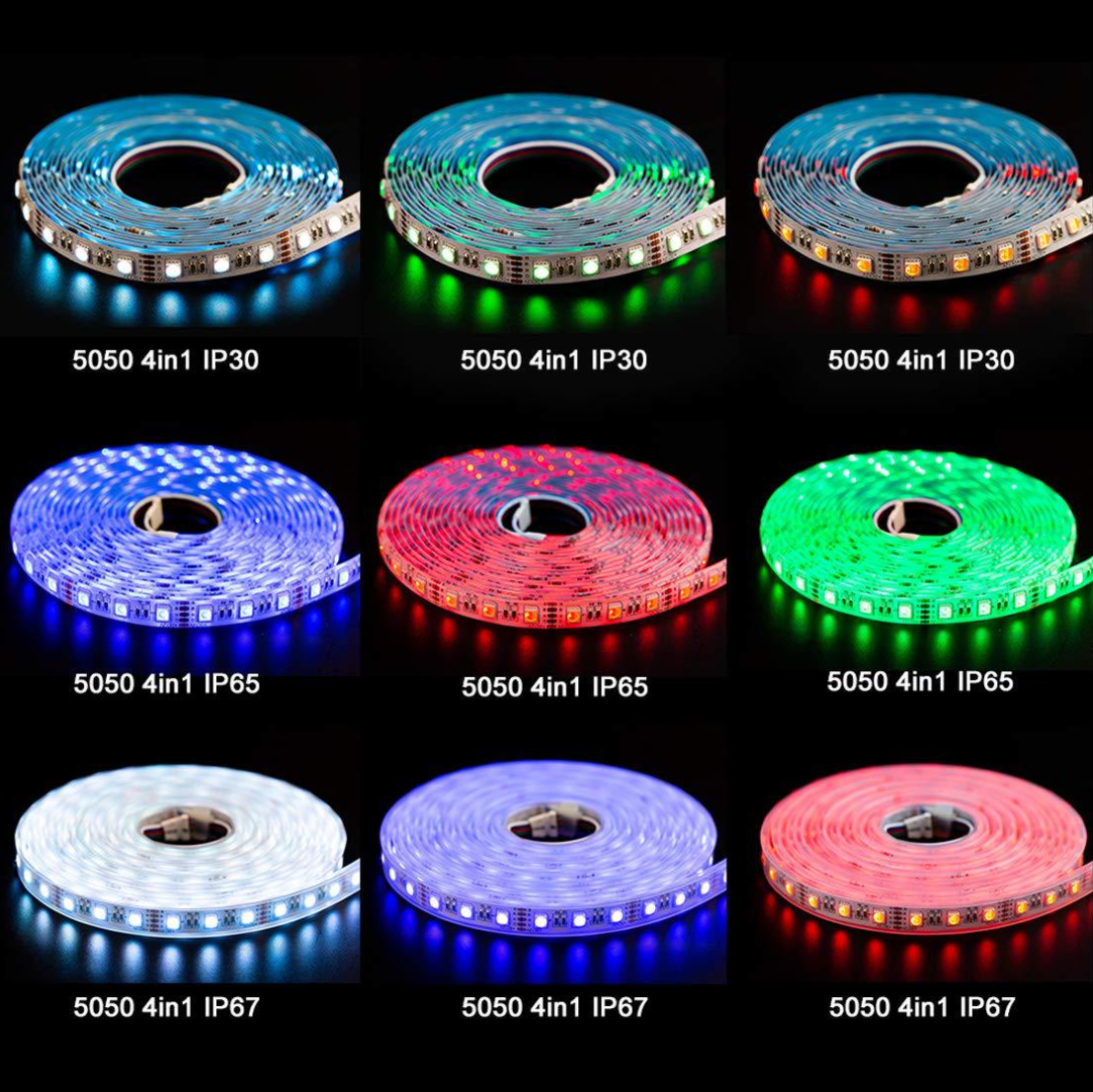 16.4ft（5Mtrs) 300LED SMD5050 RGBW LED Strips Light Kit Music Sync, IR Remote, WiFi APP Controlled, Alexa Compatible