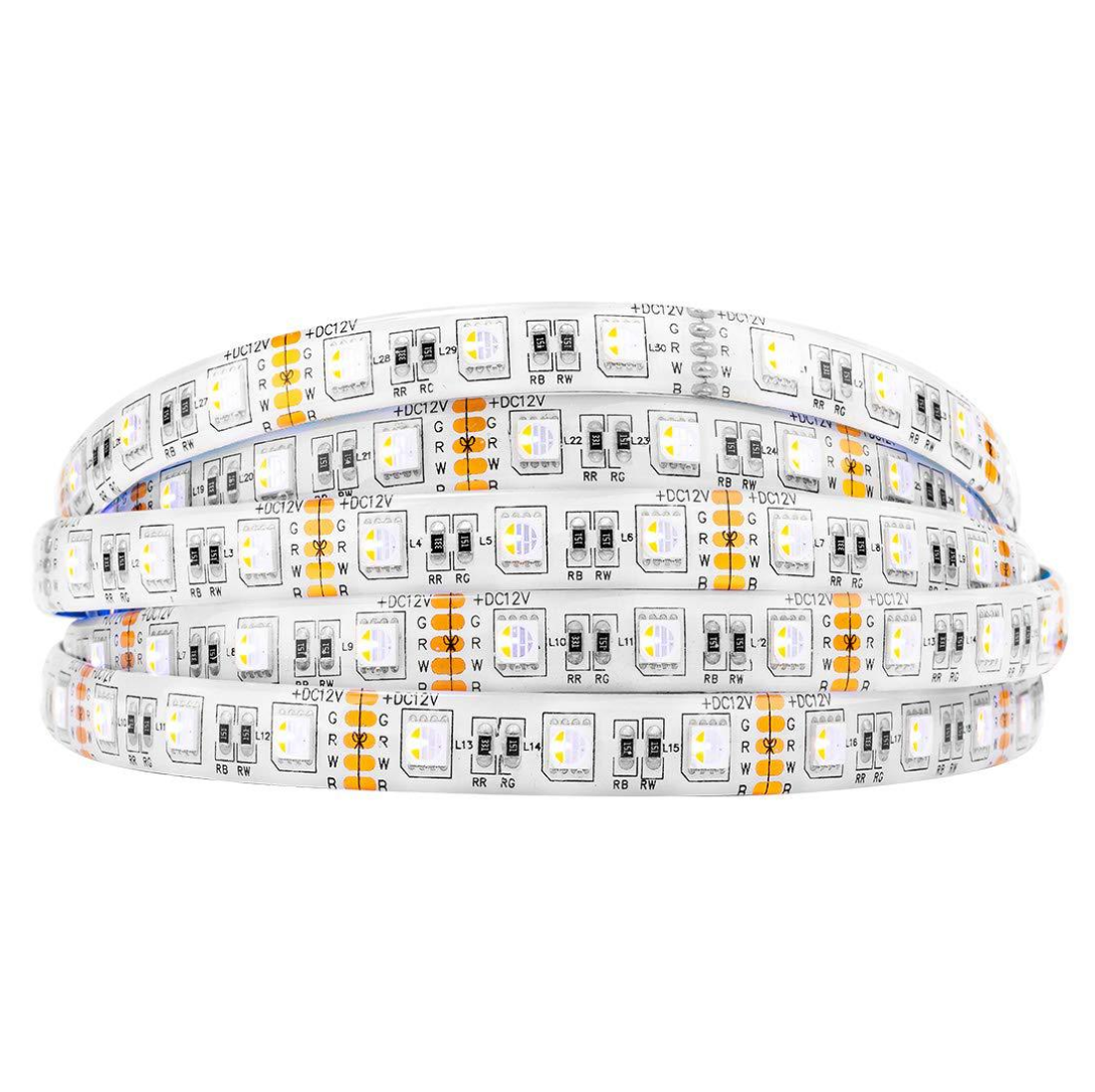 16.4ft（5Mtrs) 300LED SMD5050 RGBW LED Strips Light Kit Music Sync, IR Remote, WiFi APP Controlled, Alexa Compatible