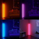 Free Shipping RGB Corner Floor Lamp Nordic Modern LED Floor Lamp Ambient Light w/ Remote Controller