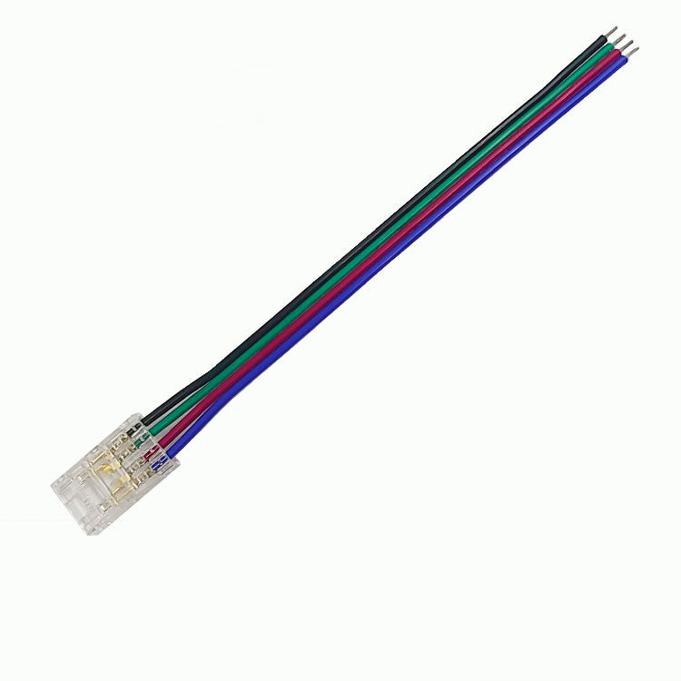 10PCS PACK RGB Color COB LED Strip Connectors Solderless 4 Conductors Connectors for 10mm Wide RGB COB Flex LED Strips