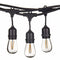 10-Pack Dimmable Waterproof LED Outdoor String Lights - Hanging, 2W Edison Bulbs - 48Ft Commercial Lights for Decor for Patio, Backyard, Garden, Bistro¨C S14 Black - Warm White,Blk(480ft)
