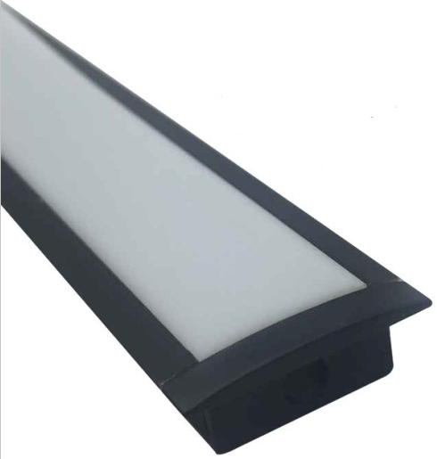 Black LED Profile U03 10x30mm U-Shape LED Aluminum Channel Kit