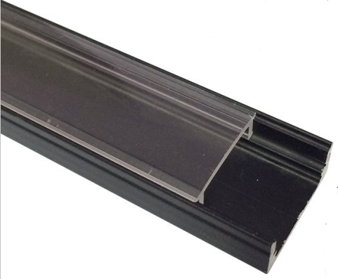 Black LED Profile U02 9x17mm U-Shape LED Aluminum Channel System