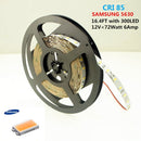 12V Dimmable SAMSUNG SMD5630-300 Flexible LED Strips 60 LEDs Per Meter 10mm Width 1200lm Per Meter