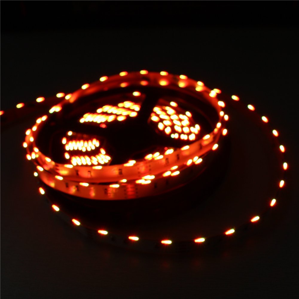 SMD020 Side Emitting RGB Color Changing LED Strip Lights, 16.4FT/5M 60LEDs Per Meter LED Tape