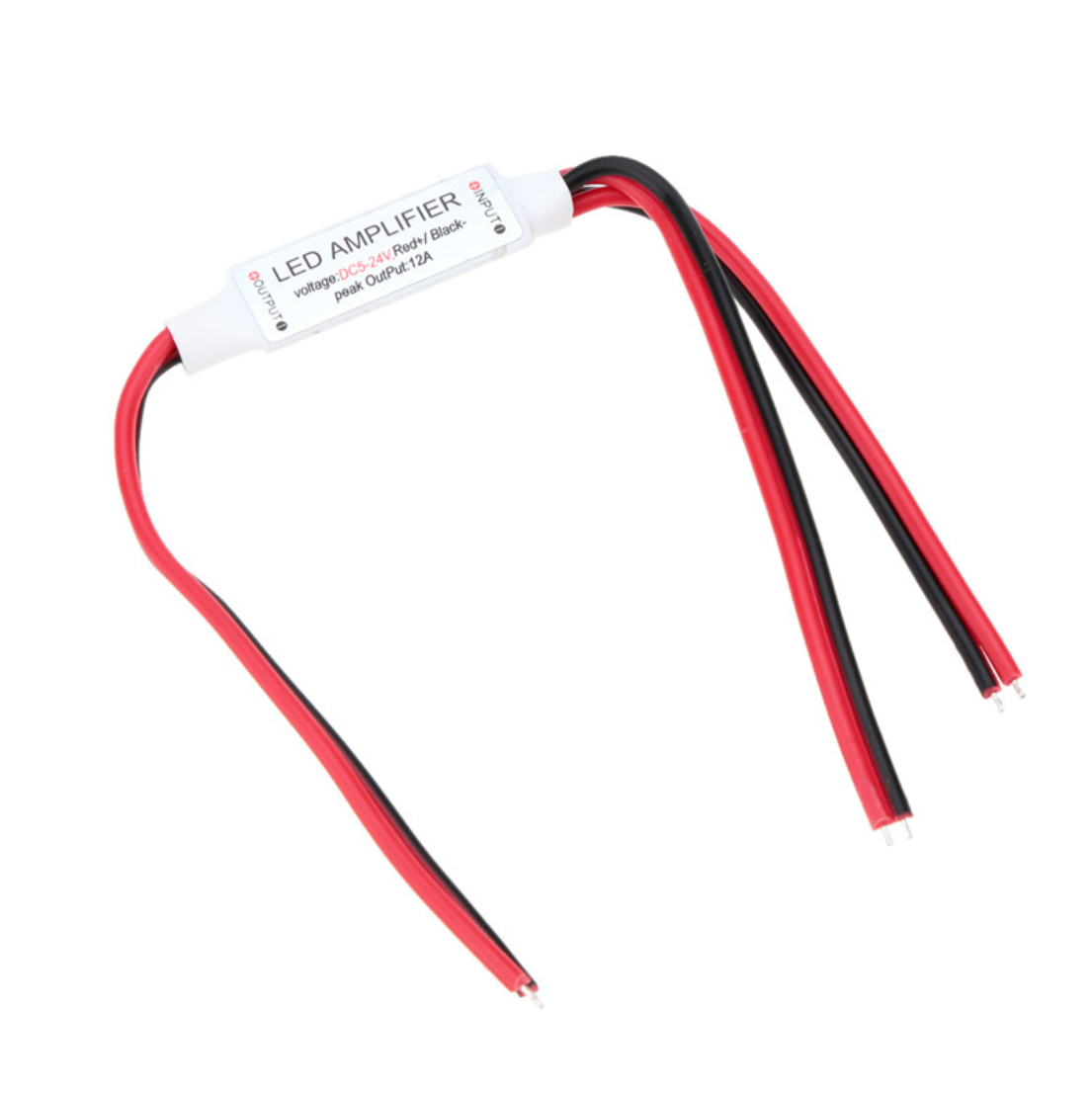 Mini LED Amplifier Controller for Single Color 5050 2835 LED Flexible Strip Light Max 144W Signal Amplifier