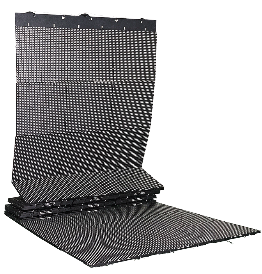 15mm Super Slim Outdoor LED Curtain Display Screen 360° Foldable Patented 7.8mm Pixel Pitch LED Display