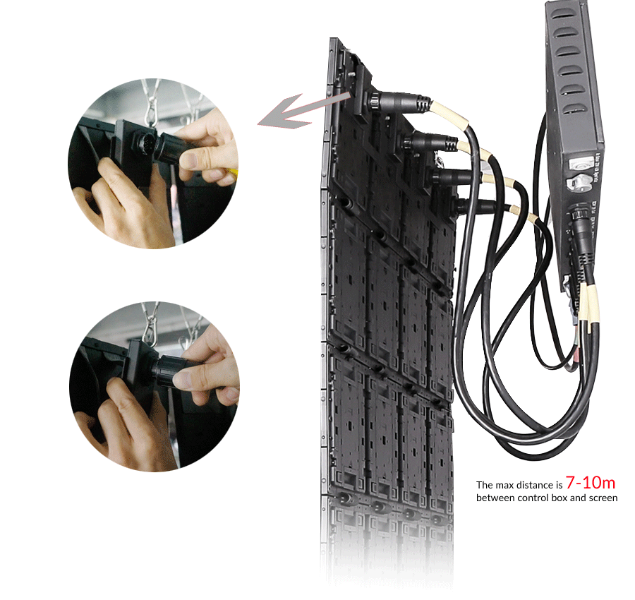 15mm Super Slim Outdoor LED Curtain Display Screen 360° Foldable Patented 7.8mm Pixel Pitch LED Display