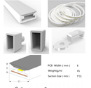 1M/5M/10M/20M  Pack of T0511 LED Neon Light Housing Kit with End Caps and Mounting Clips, Flexible Neon Channel Fit for 8mm Wide LED Strip Lights