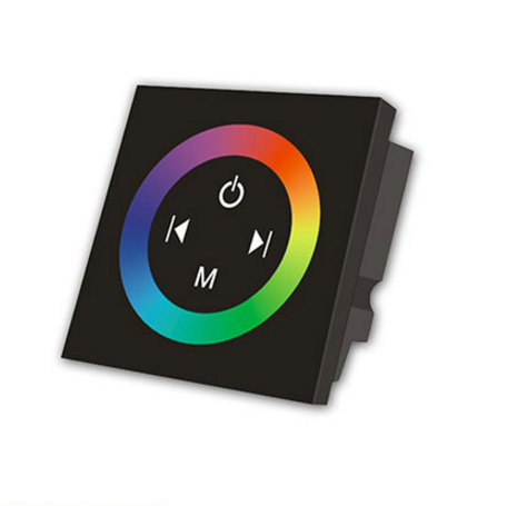 12V-24V DC TM08 Wall Panel Touchable Color Ring LED Controller for RGB Color Changing LED Strips