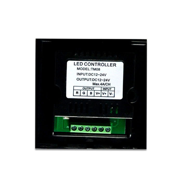 12V-24V DC TM08 Wall Panel Touchable Color Ring LED Controller for RGB Color Changing LED Strips