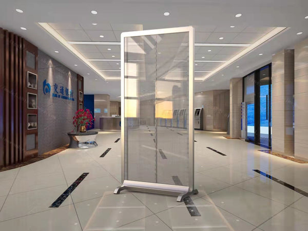 Transparent LED Digital Poster in Fine Pixel Pitch P2.8mm 1000cd/m² for Indoor Advertising WiFi APP Controlled