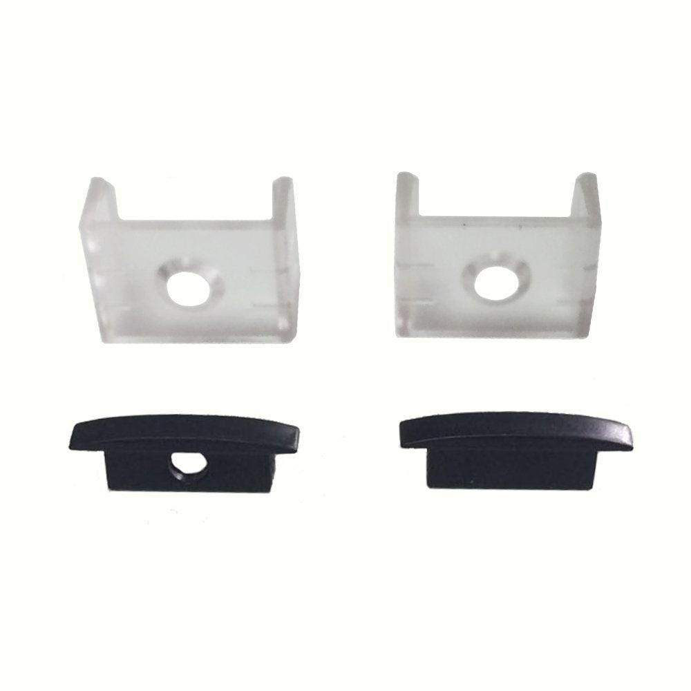 Black LED Profile U01 9x23mm U-Shape LED Aluminum Channel System