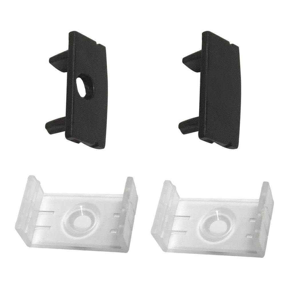Black LED Profile U02 9x17mm U-Shape LED Aluminum Channel System