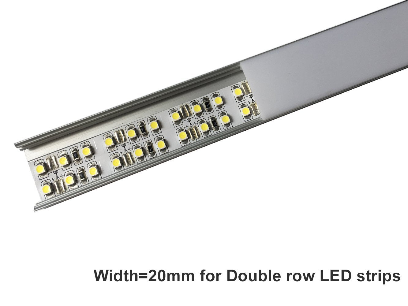 Silver U04 10x23mm U-Shape LED Aluminum Profile Aluminum Extrusion for LED Strip Light Installation