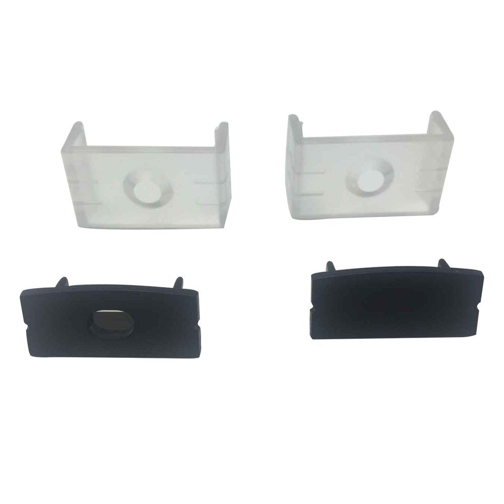 Black LED Aluminum Profile U04 10x23mm U-Shape LED Aluminum Channel System for LED Strips Installation