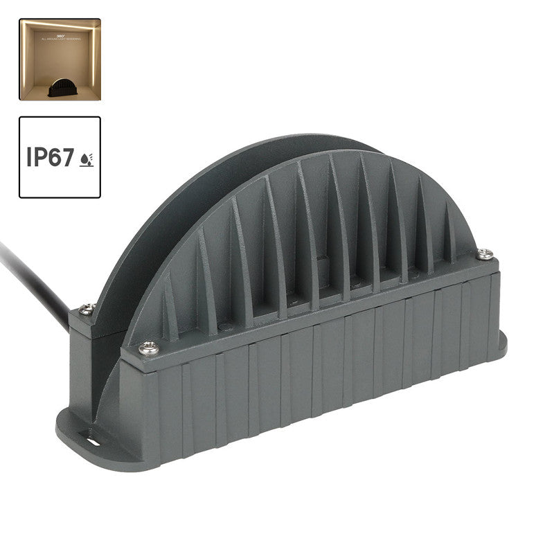 FREE SHIPPING 10W Semi-circular Gray Finish Window Frame LED Light for Architecture Graphic/Doorframe/Hallway/Outdoor Landscape Decorative Lighting