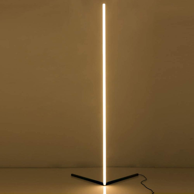Free Shipping White Color Corner Floor Lamp Nordic Modern LED Floor Lamp Ambient Light w/ Foot Switch