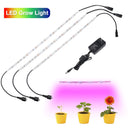 3Pcs 18W 1.6ft Waterproof LED Flexible Grow Strip Lights w/ 2A Power Supply for Indoor Plants Growing/Greenhouse/Potted Plant/Hydroponic Garden