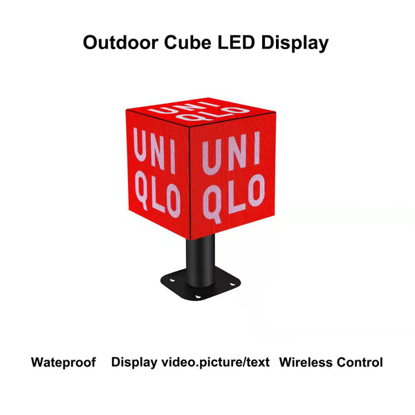 P2.5 Outdoor 5 Faces Magic Cubic LED Display with Each Face in Size 320x320 mm