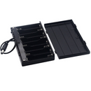 Hot Sale 8x AA Battery 12V Storage Holder Box Case Battery Pack with ON-OFF Switch Black with DC plug cable in side