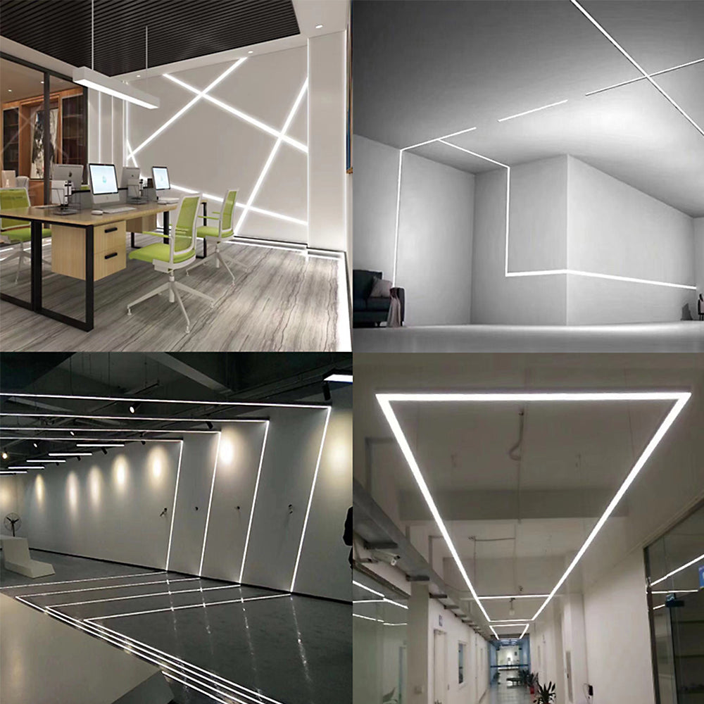 Black LED Profile V03 18x18mm V-Shape Corner LED Aluminum Channel System