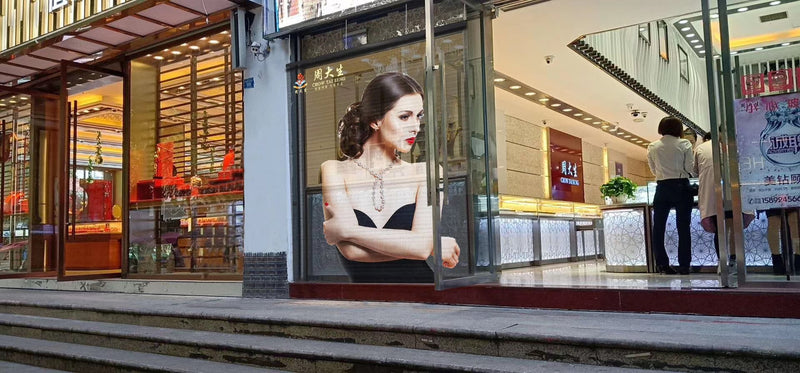 aClear Series Transparent LED Display Screen 3.9/7.8mm Pixel 1500nits/4500nits in 500x500mm Aluminum Indoor Type for Glass/Window Display