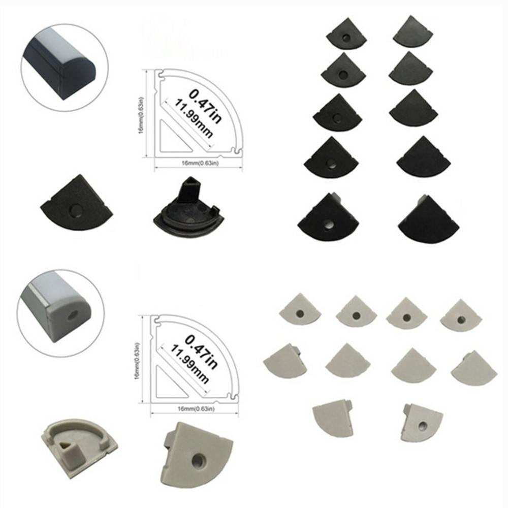 10pcs/5 Pair-Pack End Caps for LED Aluminum Channel