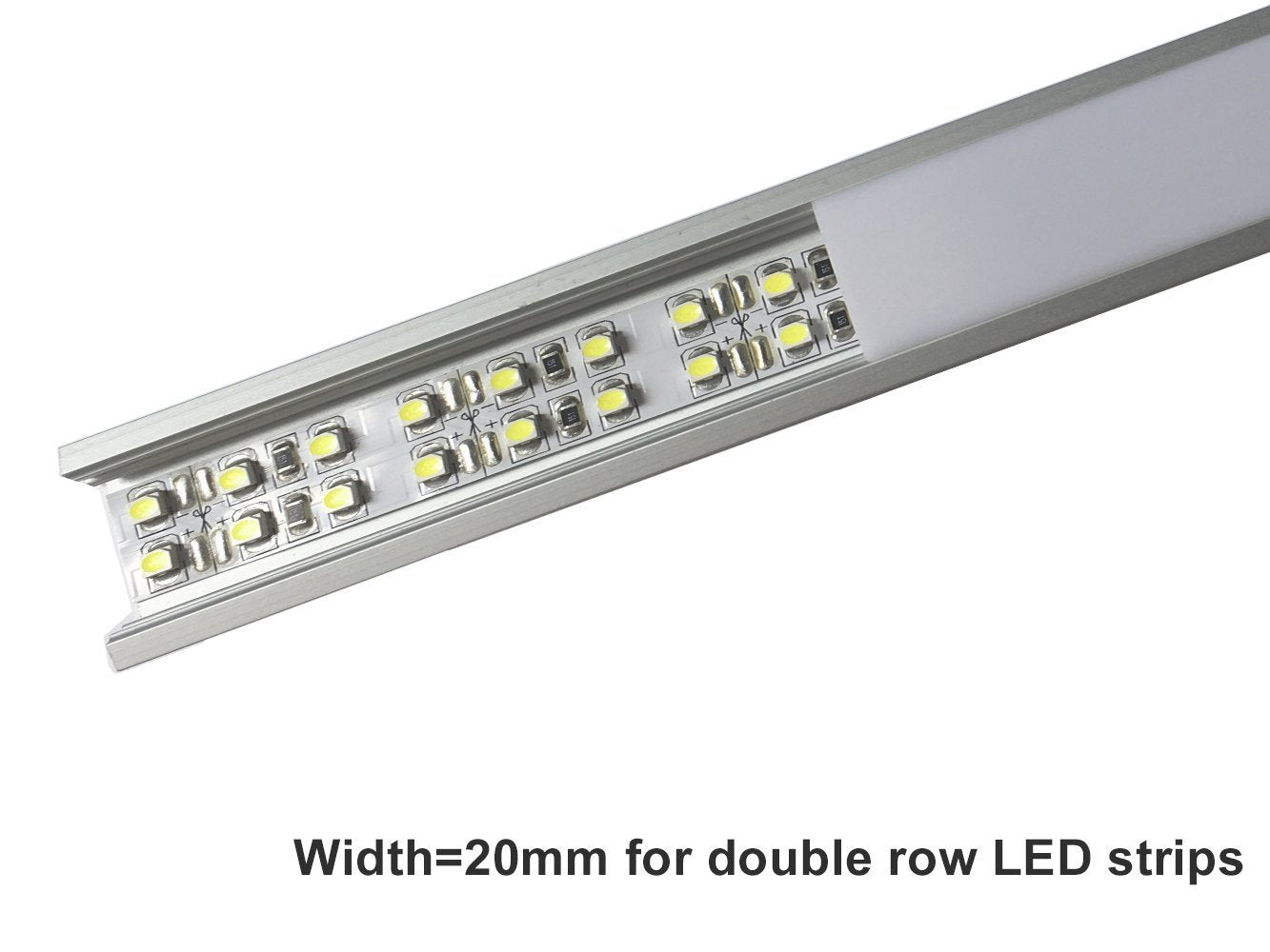 Black LED Profile U03 10x30mm U-Shape LED Aluminum Channel Kit