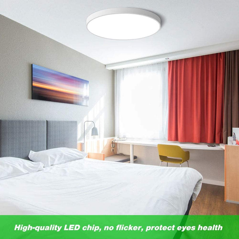 FREE SHIPPING 12 Inch 24W Flush Mounting Modern LED Ceiling Lights for Bedroom, Kitchen, Bathroom